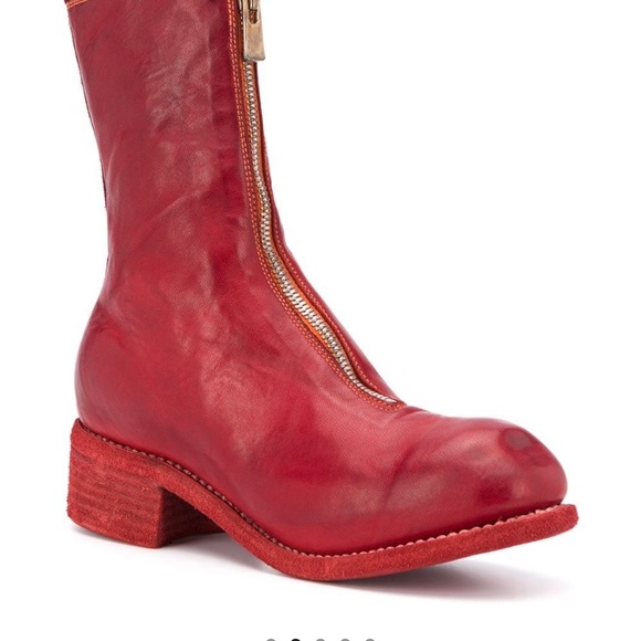 SOLD Guidi PL2 Red Horse Leather Zip Ankle Boots - Picture 13 of 13
